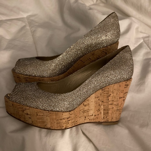 Stuart Weizmann open toed wedge shoes. Size 6. Only worn a handful of times. - Picture 3 of 4